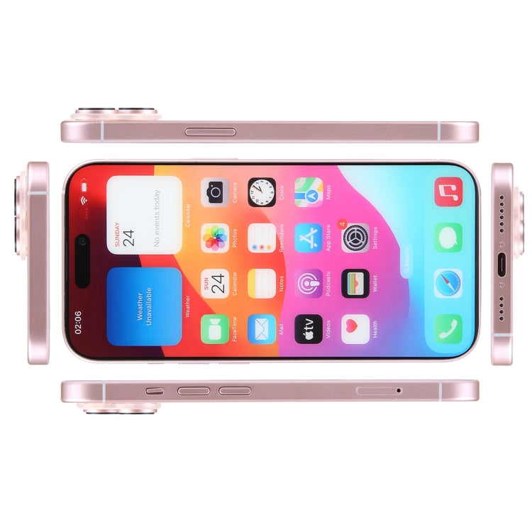 For iPhone 15 Plus Color Screen Non-Working Fake Dummy Display Model (Pink)