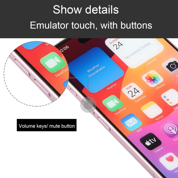 For iPhone 15 Plus Color Screen Non-Working Fake Dummy Display Model (Pink)