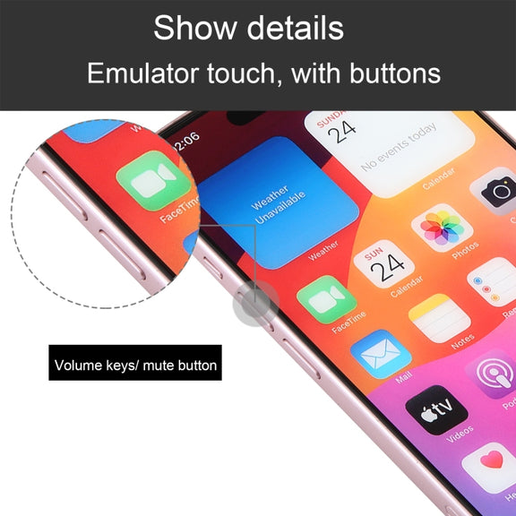 For iPhone 15 Plus Color Screen Non-Working Fake Dummy Display Model (Pink)