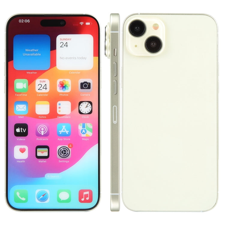 For iPhone 15 Plus Color Screen Non-Working Fake Dummy Display Model (Yellow)
