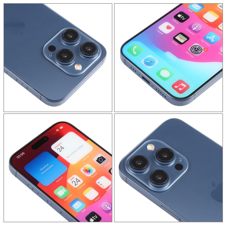 For iPhone 15 Pro Color Screen Non-Working Fake Dummy Display Model (Blue)
