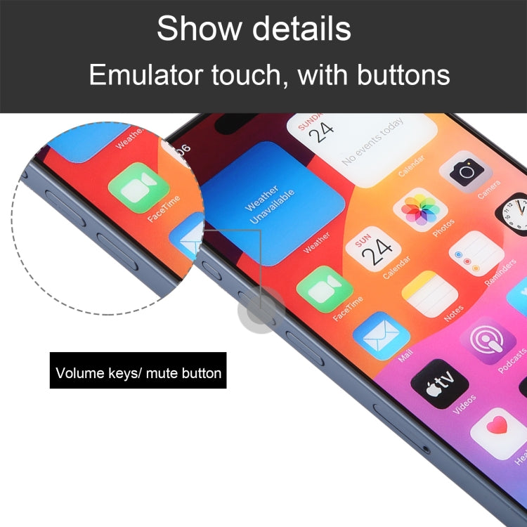 For iPhone 15 Pro Color Screen Non-Working Fake Dummy Display Model (Blue)