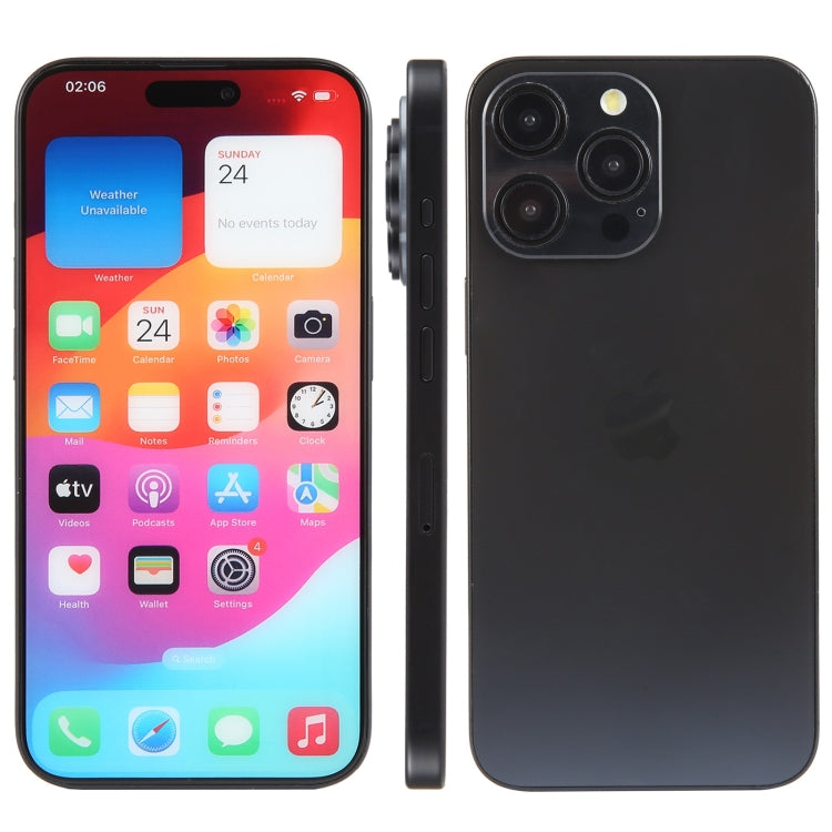 For iPhone 15 Pro Max Color Screen Non-Working Fake Dummy Display Model (Black)