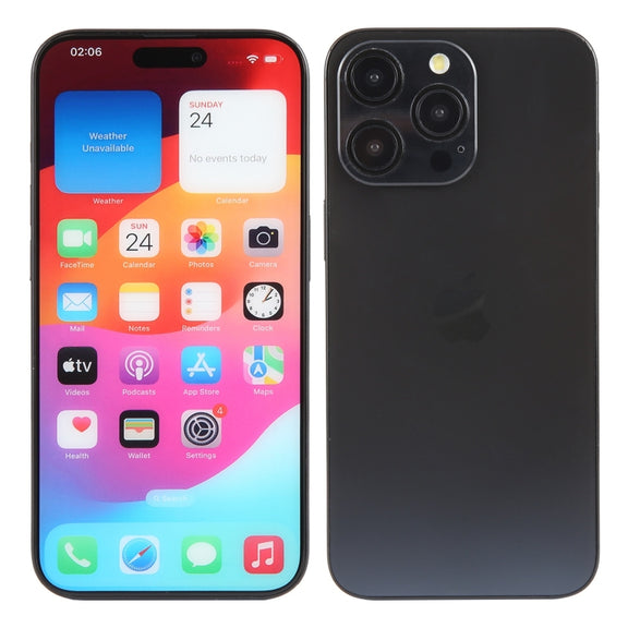 For iPhone 15 Pro Max Color Screen Non-Working Fake Dummy Display Model (Black)