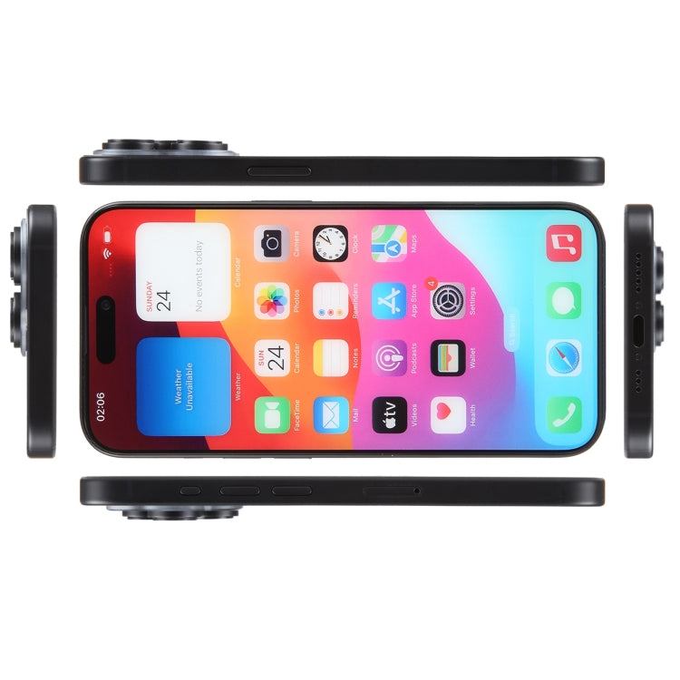 For iPhone 15 Pro Max Color Screen Non-Working Fake Dummy Display Model (Black)
