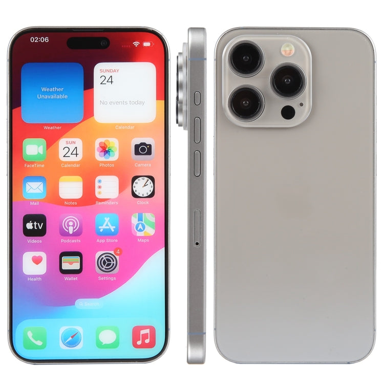 For iPhone 15 Pro Max Color Screen Non-Working Fake Dummy Display Model (Natural Titanium)