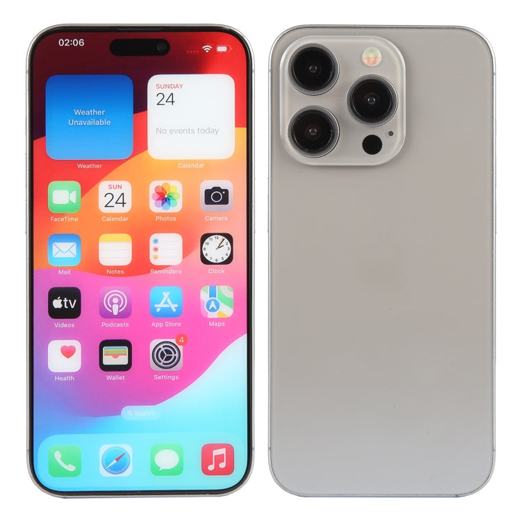 For iPhone 15 Pro Max Color Screen Non-Working Fake Dummy Display Model (Natural Titanium)