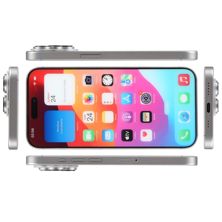 For iPhone 15 Pro Max Color Screen Non-Working Fake Dummy Display Model (Natural Titanium)