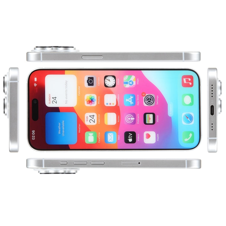 For iPhone 15 Pro Max Color Screen Non-Working Fake Dummy Display Model (White)