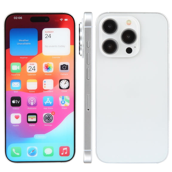 For iPhone 15 Pro Max Color Screen Non-Working Fake Dummy Display Model (White)