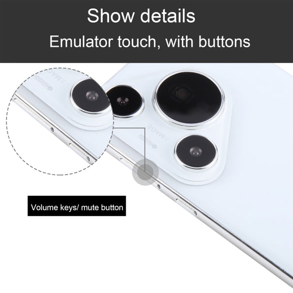 For Huawei Pura 70 Pro Black Screen Non-Working Fake Dummy Display Model (White)
