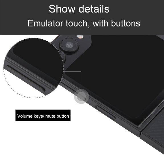 For Samsung Galaxy Z Flip6 Black Screen Non-Working Fake Dummy Display Model (Black)
