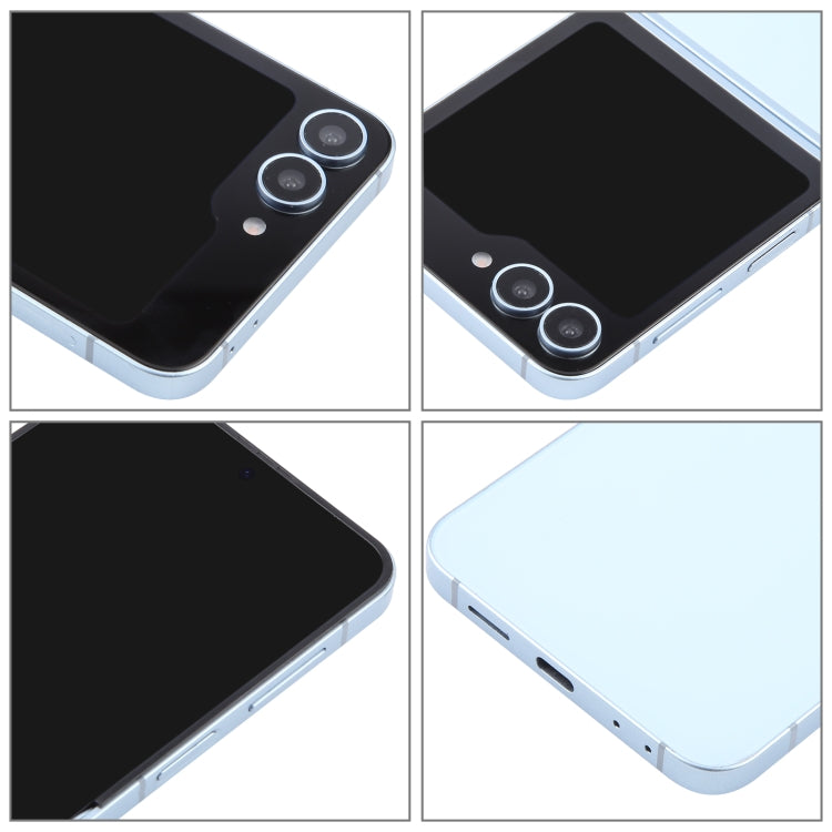 For Samsung Galaxy Z Flip6 Black Screen Non-Working Fake Dummy Display Model (Blue)