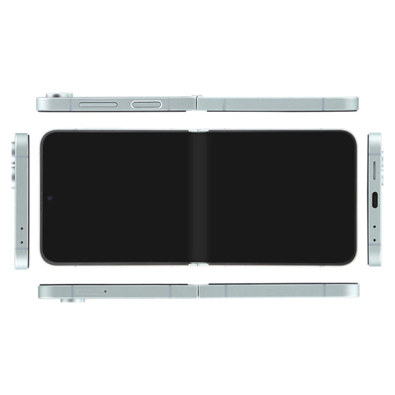 For Samsung Galaxy Z Flip6 Black Screen Non-Working Fake Dummy Display Model (Cyan)