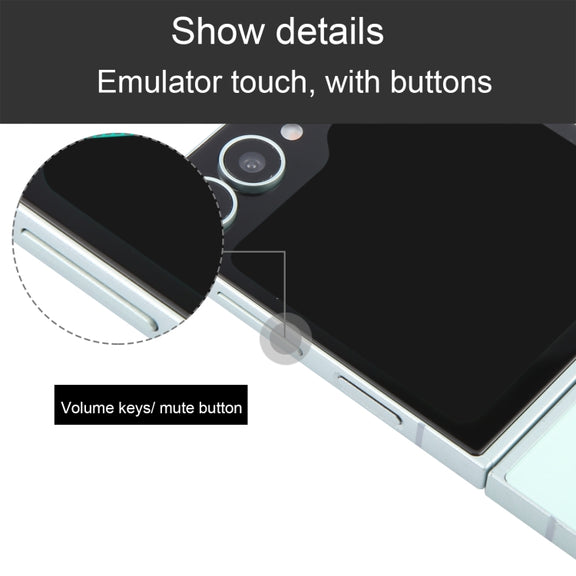 For Samsung Galaxy Z Flip6 Black Screen Non-Working Fake Dummy Display Model (Cyan)