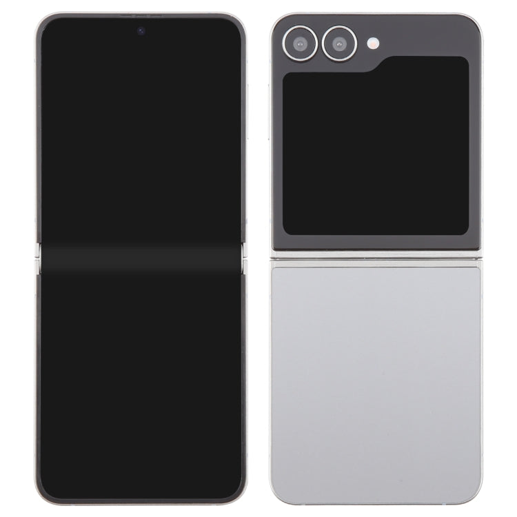For Samsung Galaxy Z Flip6 Black Screen Non-Working Fake Dummy Display Model (Silver)