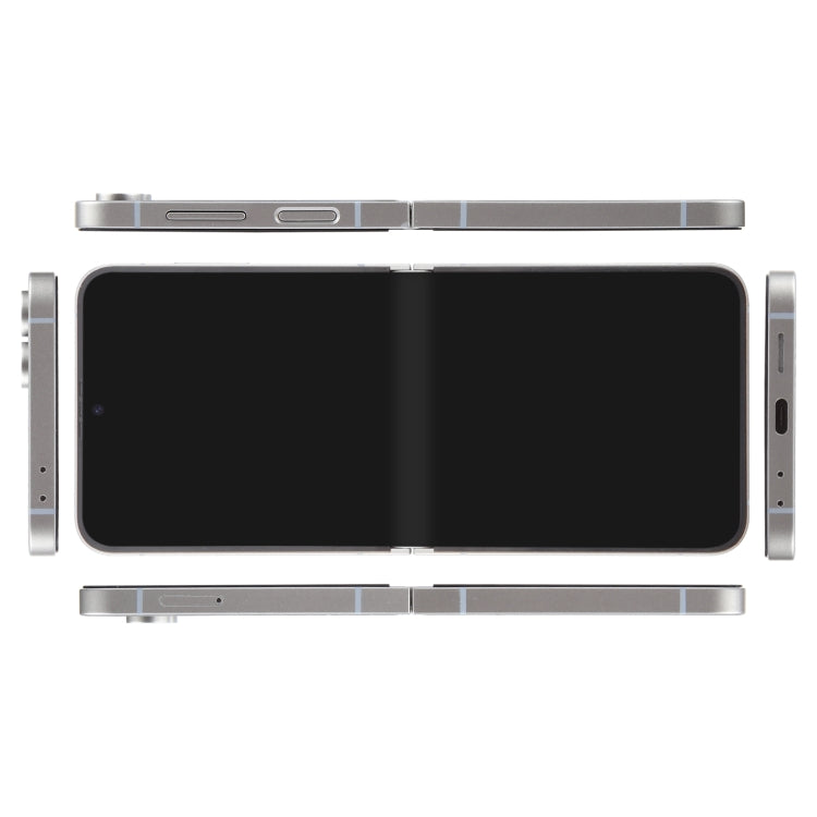 For Samsung Galaxy Z Flip6 Black Screen Non-Working Fake Dummy Display Model (Silver)
