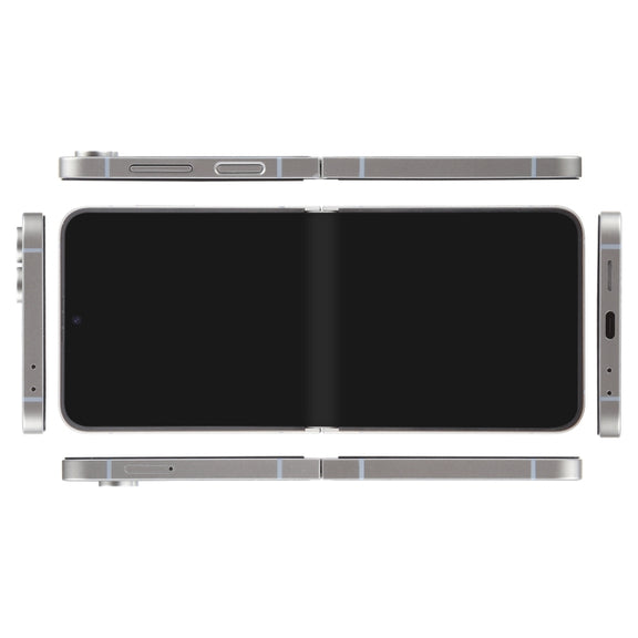 For Samsung Galaxy Z Flip6 Black Screen Non-Working Fake Dummy Display Model (Silver)