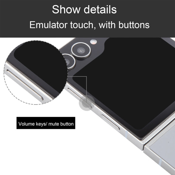 For Samsung Galaxy Z Flip6 Black Screen Non-Working Fake Dummy Display Model (Silver)