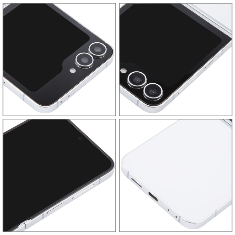 For Samsung Galaxy Z Flip6 Black Screen Non-Working Fake Dummy Display Model (White)