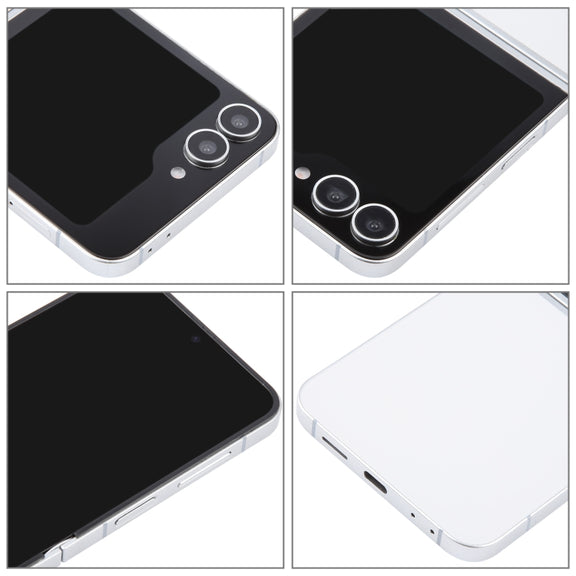 For Samsung Galaxy Z Flip6 Black Screen Non-Working Fake Dummy Display Model (White)