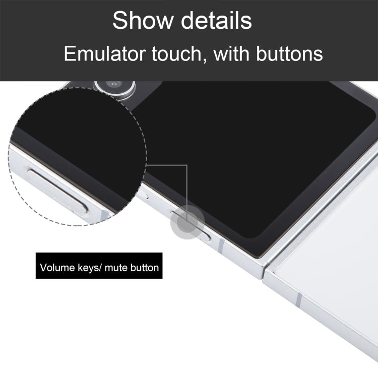 For Samsung Galaxy Z Flip6 Black Screen Non-Working Fake Dummy Display Model (White)
