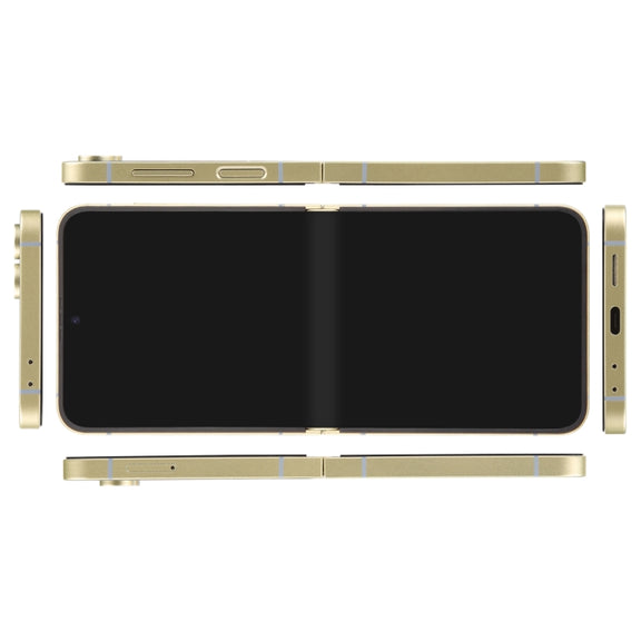For Samsung Galaxy Z Flip6 Black Screen Non-Working Fake Dummy Display Model (Yellow)