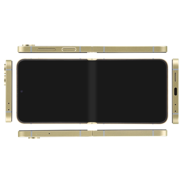 For Samsung Galaxy Z Flip6 Black Screen Non-Working Fake Dummy Display Model (Yellow)