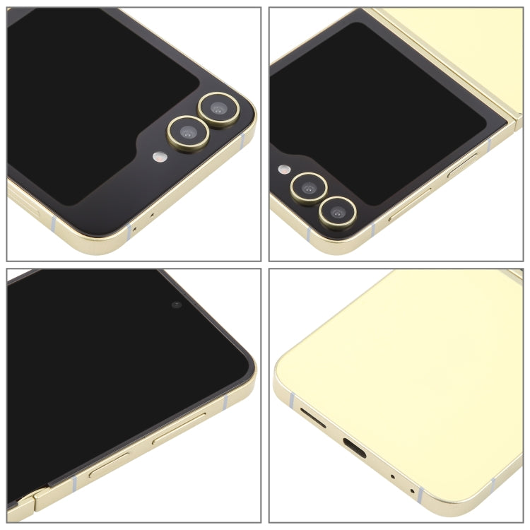 For Samsung Galaxy Z Flip6 Black Screen Non-Working Fake Dummy Display Model (Yellow)
