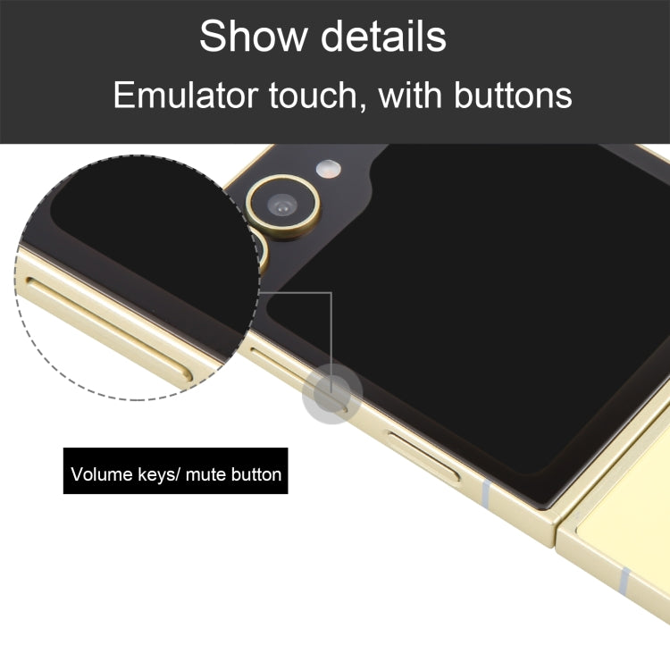 For Samsung Galaxy Z Flip6 Black Screen Non-Working Fake Dummy Display Model (Yellow)