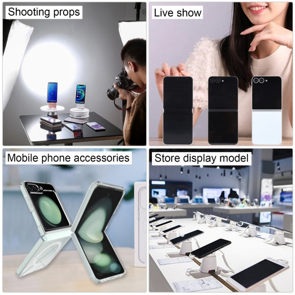 For Samsung Galaxy Z Flip6 Black Screen Non-Working Fake Dummy Display Model (Yellow)