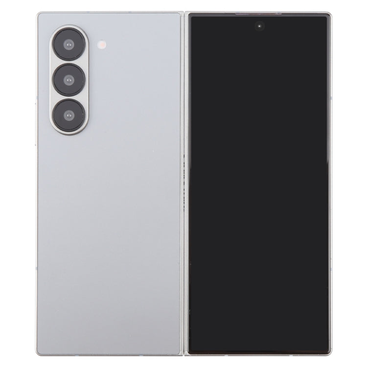 For Samsung Galaxy Z Fold6 Black Screen Non-Working Fake Dummy Display Model (Silver)