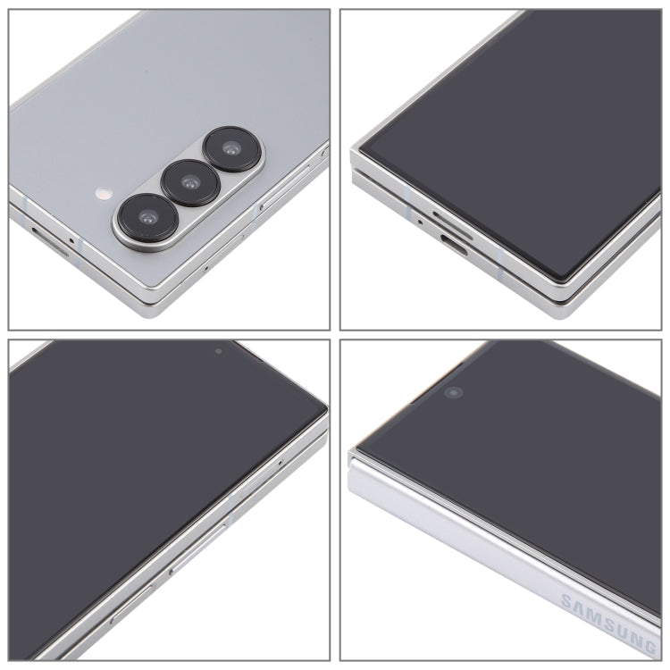 For Samsung Galaxy Z Fold6 Black Screen Non-Working Fake Dummy Display Model (Silver)