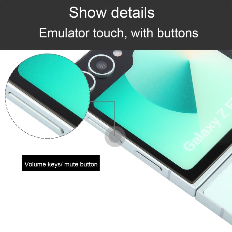 For Samsung Galaxy Z Flip6 Color Screen Non-Working Fake Dummy Display Model (Cyan)