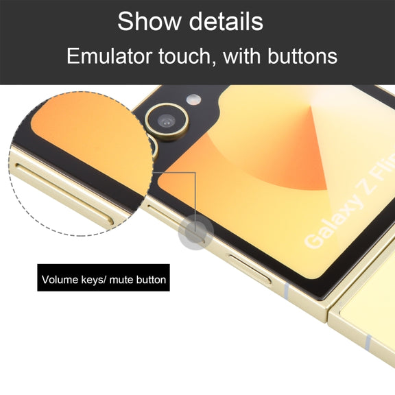 For Samsung Galaxy Z Flip6 Color Screen Non-Working Fake Dummy Display Model (Yellow)