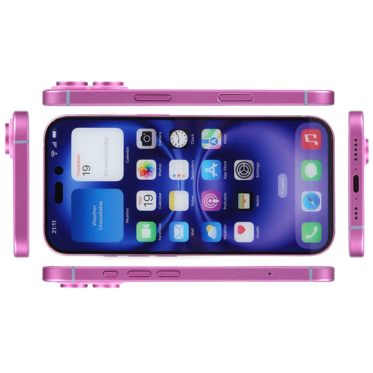 For iPhone 16 Plus Color Screen Non-Working Fake Dummy Display Model (Pink)