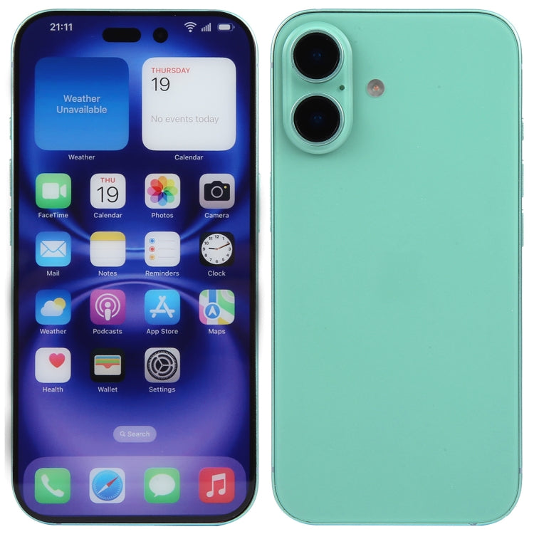 For iPhone 16 Plus Color Screen Non-Working Fake Dummy Display Model (Teal)
