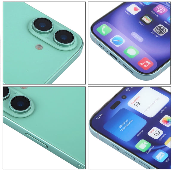 For iPhone 16 Plus Color Screen Non-Working Fake Dummy Display Model (Teal)