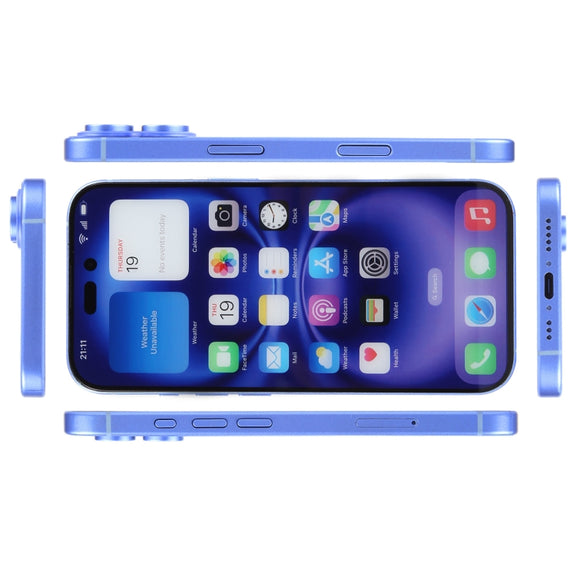 For iPhone 16 Plus Color Screen Non-Working Fake Dummy Display Model (Ultramarine)