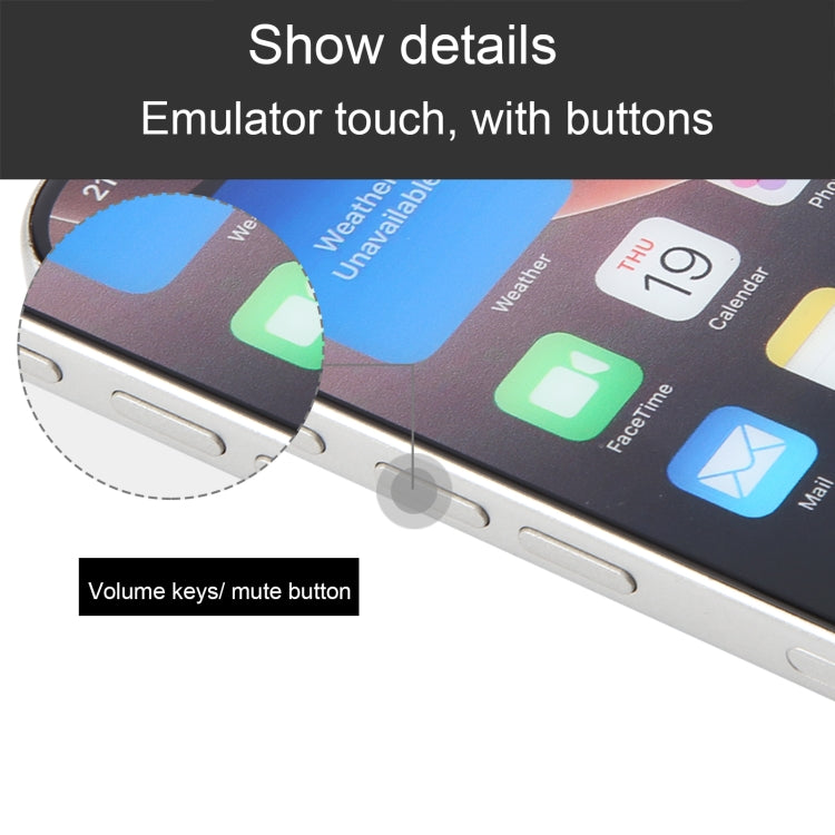 For iPhone 16 Pro Color Screen Non-Working Fake Dummy Display Model (White)