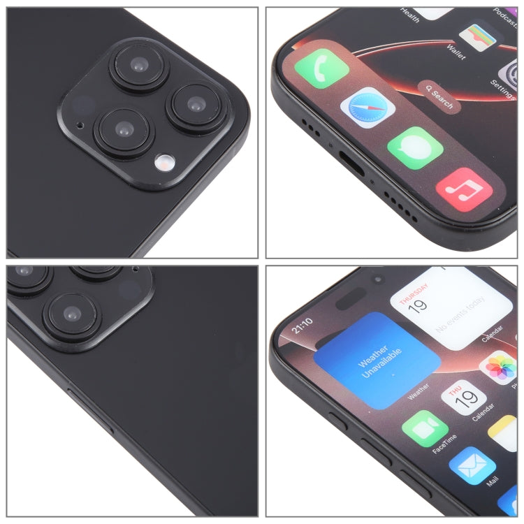 For iPhone 16 Pro Max Color Screen Non-Working Fake Dummy Display Model (Black)