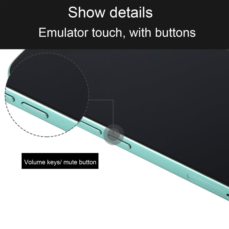 For iPhone 16 Black Screen Non-Working Fake Dummy Display Model (Teal)
