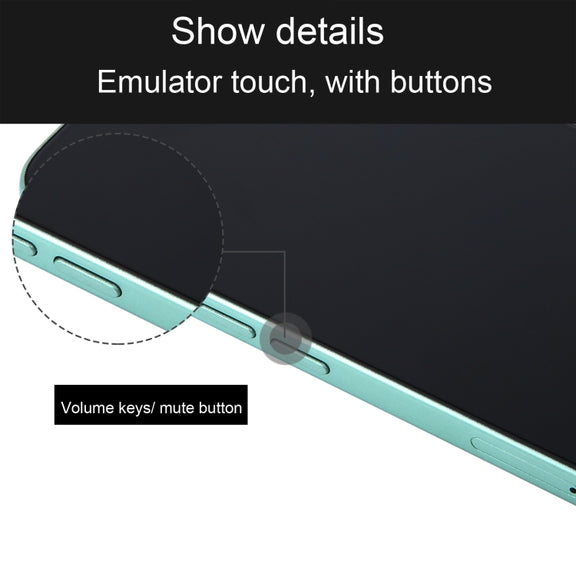 For iPhone 16 Black Screen Non-Working Fake Dummy Display Model (Teal)