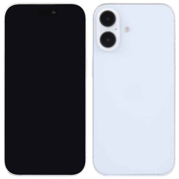 For iPhone 16 Black Screen Non-Working Fake Dummy Display Model (White)