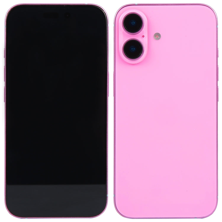For iPhone 16 Plus Black Screen Non-Working Fake Dummy Display Model (Pink)