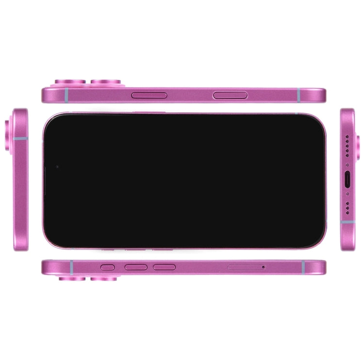 For iPhone 16 Plus Black Screen Non-Working Fake Dummy Display Model (Pink)