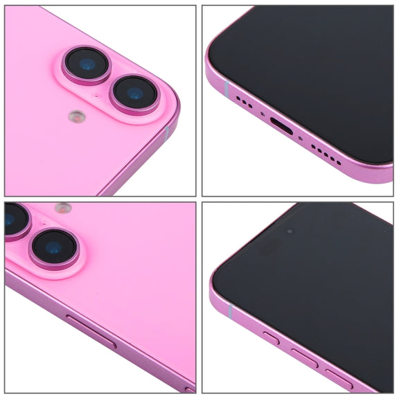 For iPhone 16 Plus Black Screen Non-Working Fake Dummy Display Model (Pink)