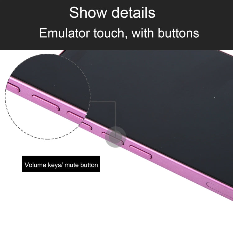 For iPhone 16 Plus Black Screen Non-Working Fake Dummy Display Model (Pink)