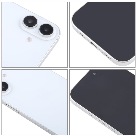 For iPhone 16 Plus Black Screen Non-Working Fake Dummy Display Model (White)