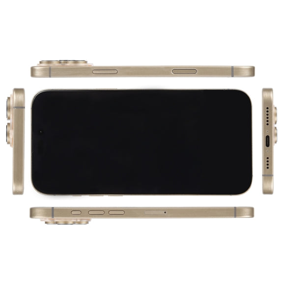 For iPhone 16 Pro Black Screen Non-Working Fake Dummy Display Model (Desert)